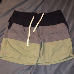 J Crew Colorblock Swim Trunks 32
